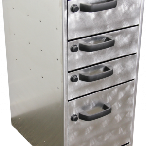 GABINETE DE ALUMINIO CON 4 CAJONES
